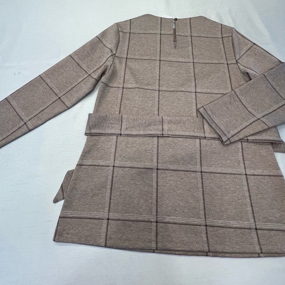 Ann Taylor Factory Taupe Grid Sweater - Picture 3 of 10